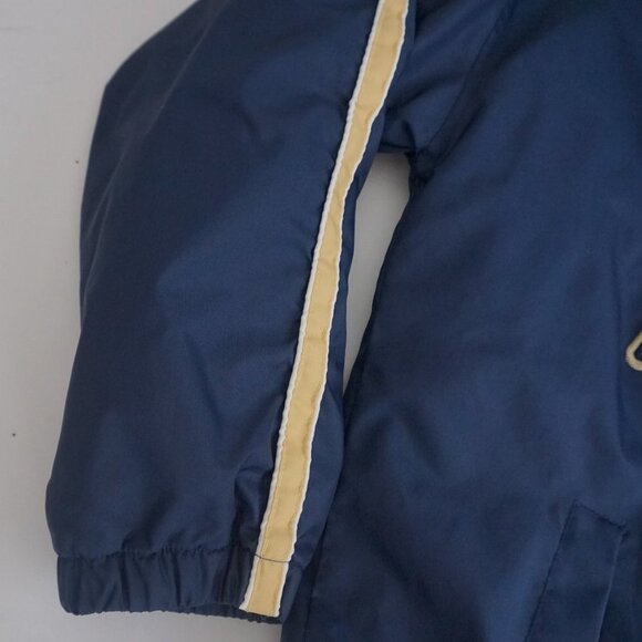VTG '90S Notre Dame U Steve & Berry's Navy Gold Nylon Windbreaker Jacket XL - Picture 3 of 10